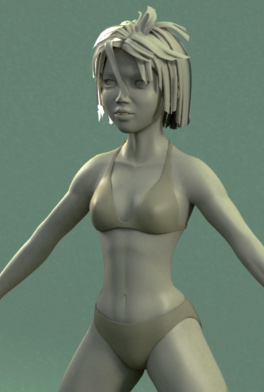 Финальная модель человека, выполненная в 3D MAX