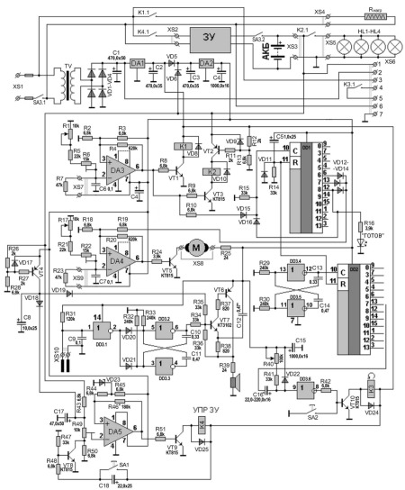 Принципиальная схема терморегулятора для инкубатора с безперебойным питанием